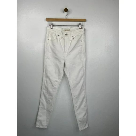 Madewell 10" High-Rise Skinny Jeans Stretch Women's Pure White Size: 27 NWT - Picture 2 of 7